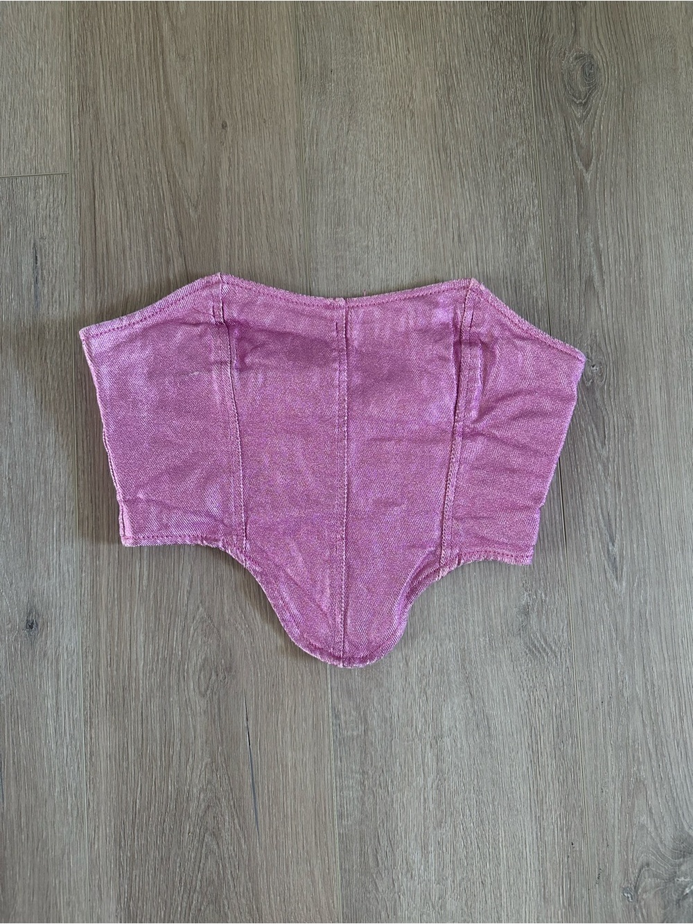 PrettyLittleThing S Pink Corset-Style Crop Top